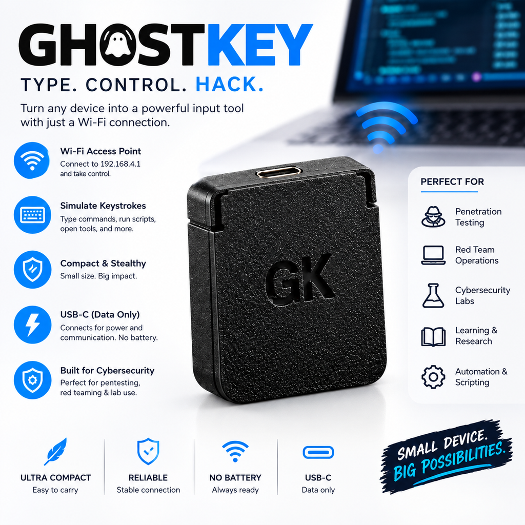 GhostKey Wireless | أداة تحكم لاختبارات الـ Cybersecurity