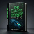 The Dark Script book cover featuring Kali Linux cybersecurity training guide with green neon text.