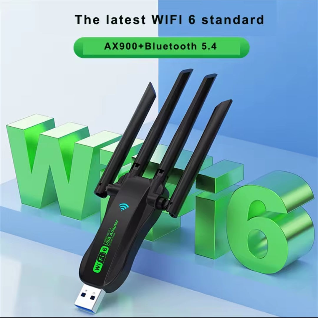 حول جهازك لصاروخ انترنت 🚀: كارت AX900 واي فاي 6 + بلوتوث 5.4 (4 أنتينا)
