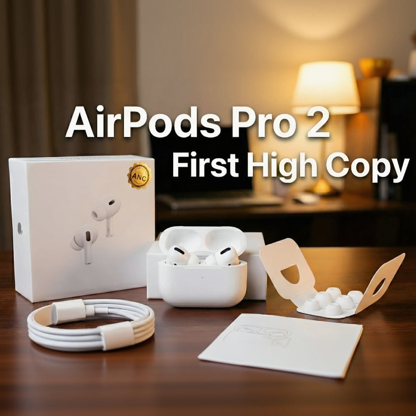سماعات AirPods Pro 2 (نسخة أولى طبق الأصل) - تجربة صوتية فائقة مع عزل ضوضاء احترافي
