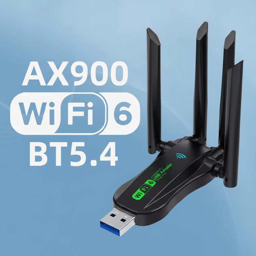 حول جهازك لصاروخ انترنت 🚀: كارت AX900 واي فاي 6 + بلوتوث 5.4 (4 أنتينا)